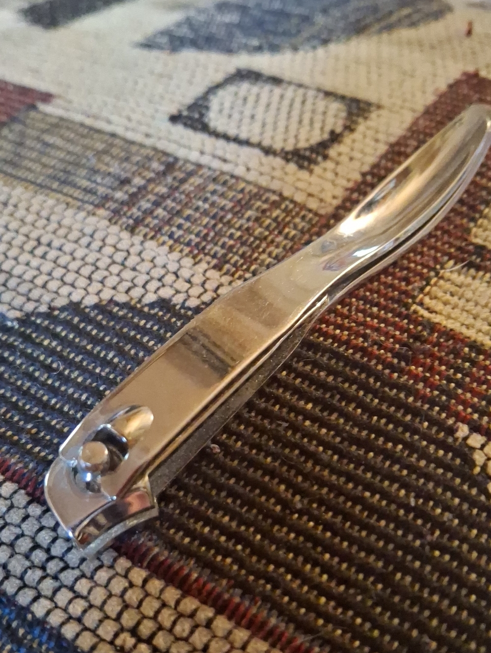 Stainless Steel Nail Clipper Silver Side Angle 2 Ways